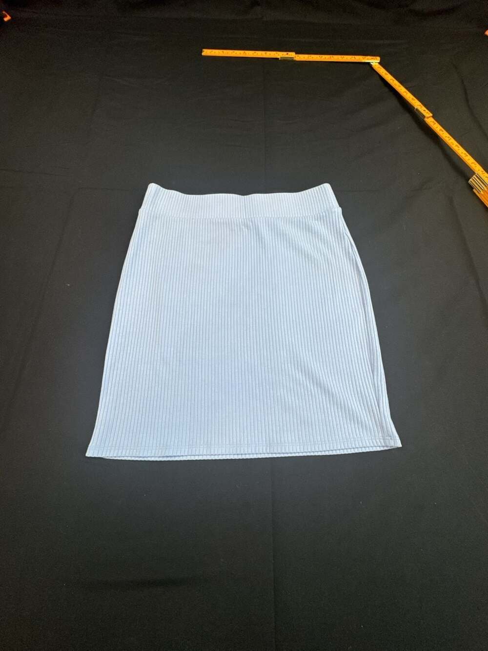Bar III Light Blue Rib Knit Mini Skirt Size M